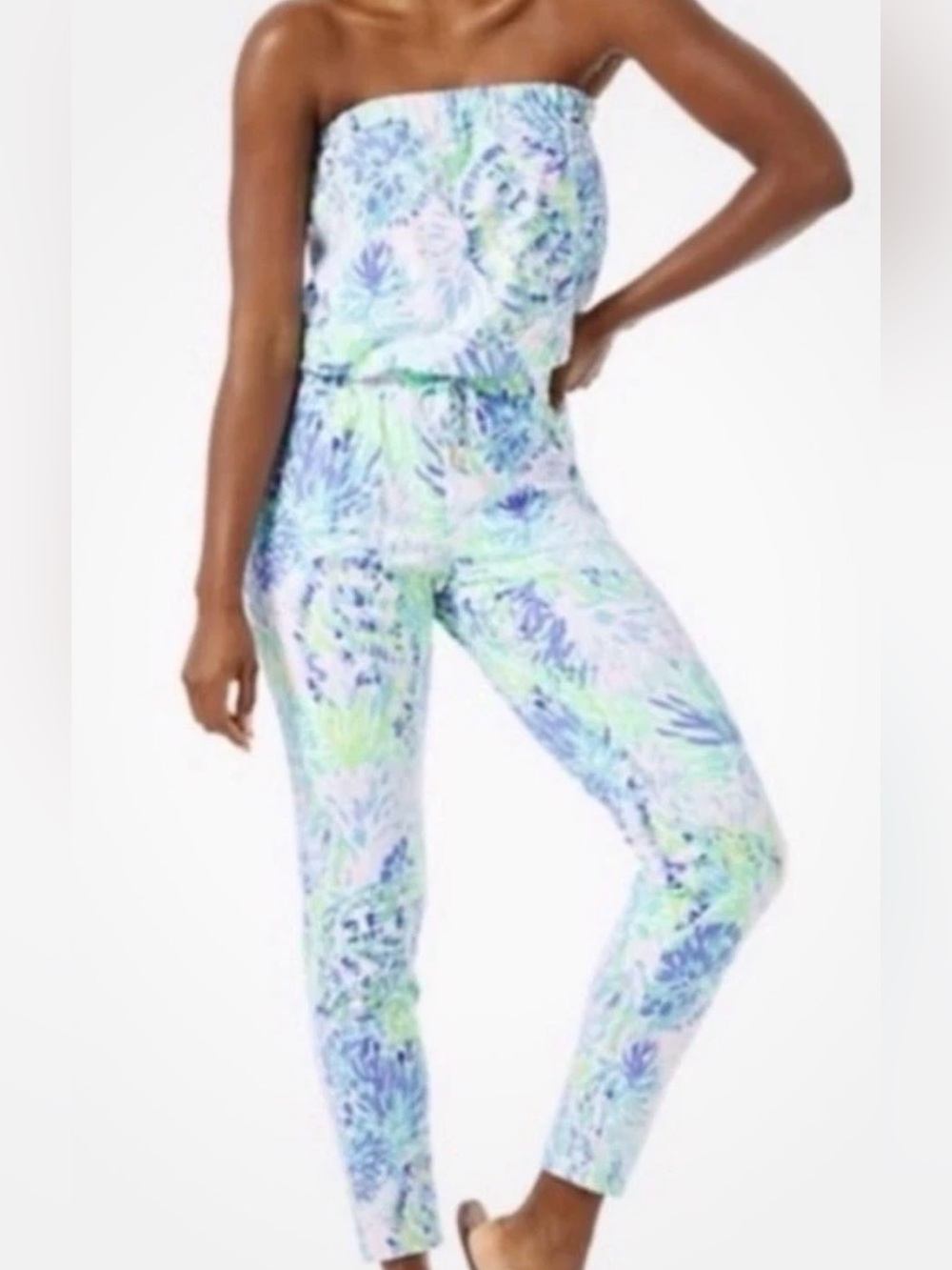New Lilly Pulitzer Keeley Strapless jumpsuit  M
